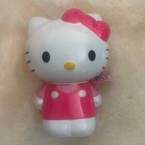 NWT Hello Kitty ceramic painted brush pen holder pink and white